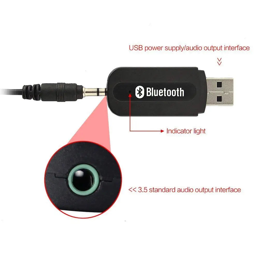 Bluetooth Adapter Receiver Mini USB Wireless Audio Adapter Bluetooth Music Receiver & Adapter Home/Car Sound System