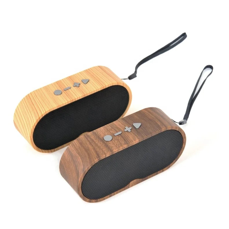 New Design Outdoor Small Speaker Retro Wireless Wooden Bluetooths Speaker With HD Sound FM Radio