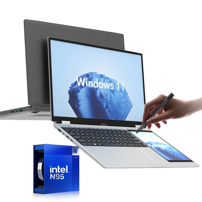 The Latest Dual Screen Ultra Slim Laptops Brand New Notebook N95 1.7Ghz 32Gb Ram 2Tb Ssd Multi-Purpose Device Business Laptop