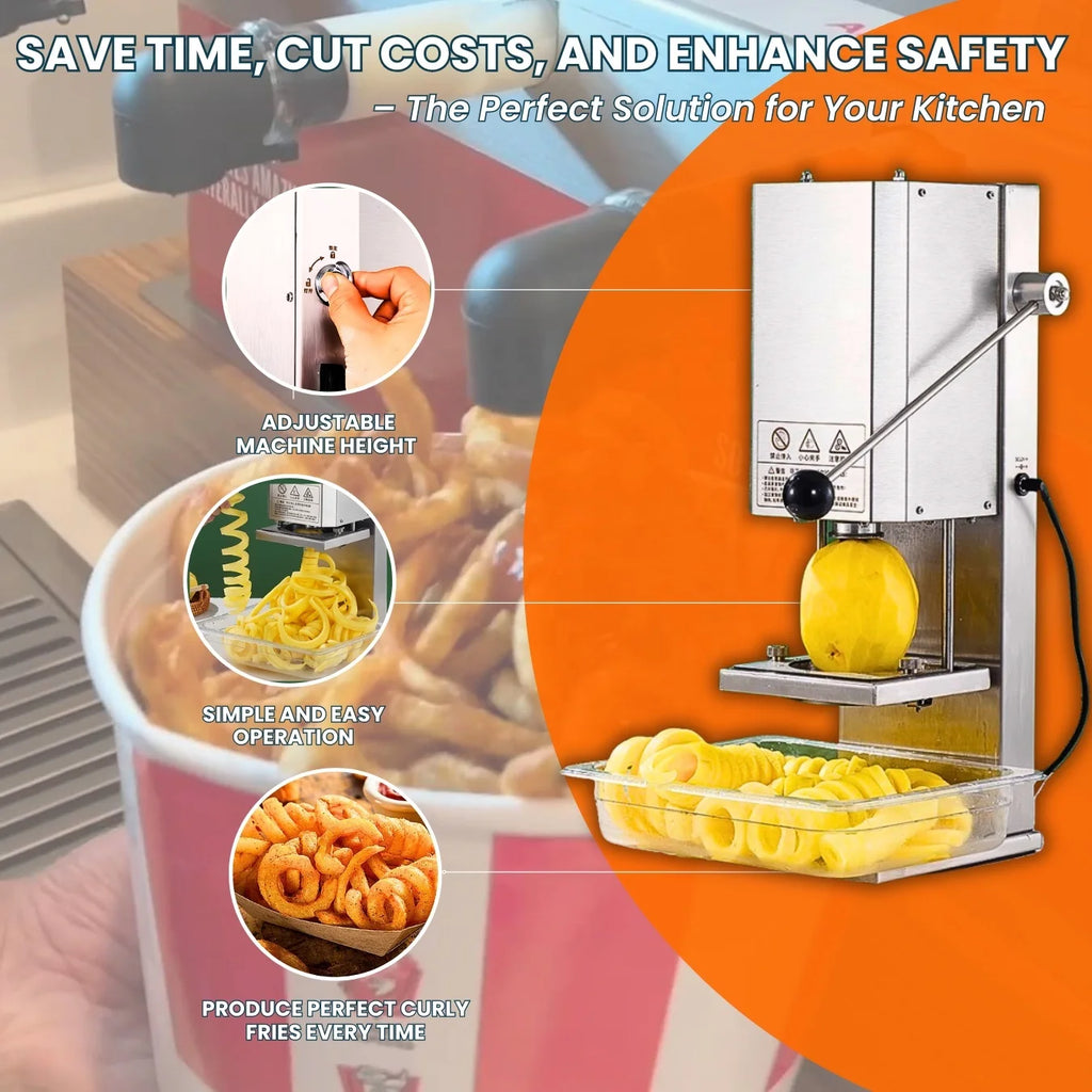 Exclusive Customization Cutter Electric High Safty Commercial Air Fryer 10.5Kg Potato Chips Vertical Packing Machine