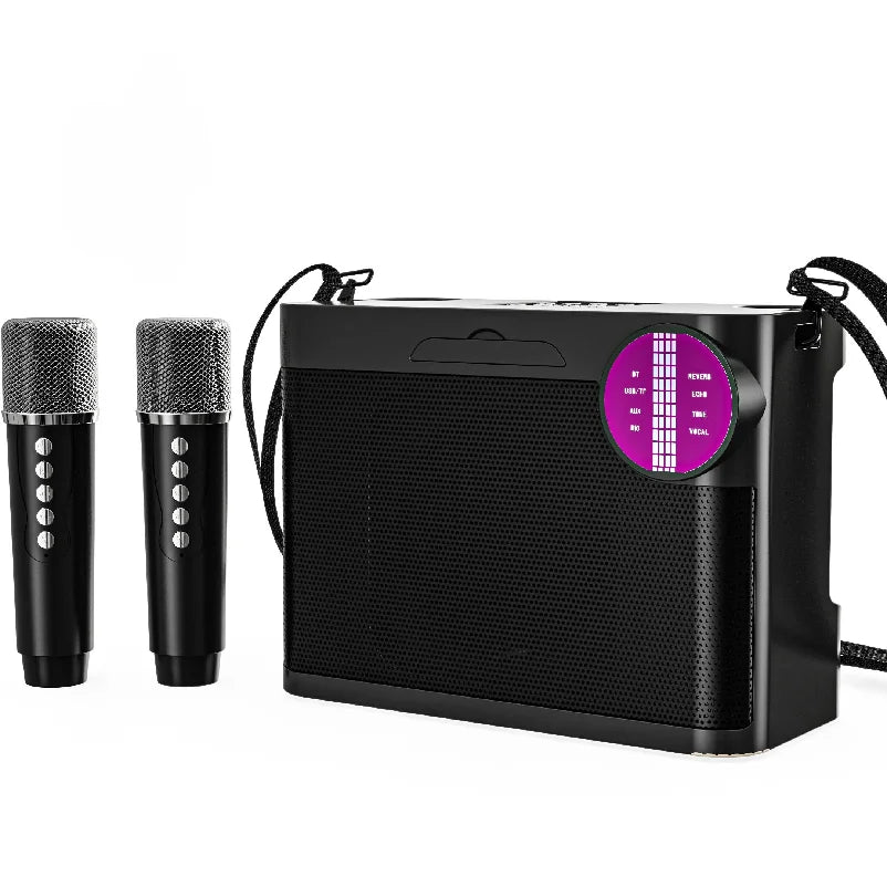 Camping Essentials Karaoke Speaker Microphone Party Box Sounds Led Light Bluetooth Portable Amplifier With Phone Holder Ys210