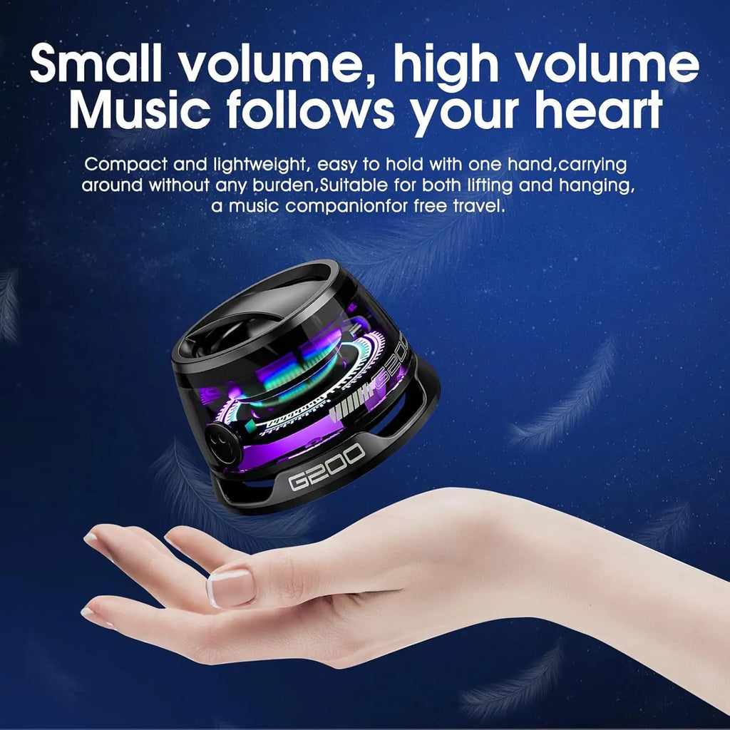 Stylish Mini Magnetic Bluetooth Speaker 5W RGB Lights Clear Sound Compact Easy to Carry for Home Office Outdoor Enthusiasts