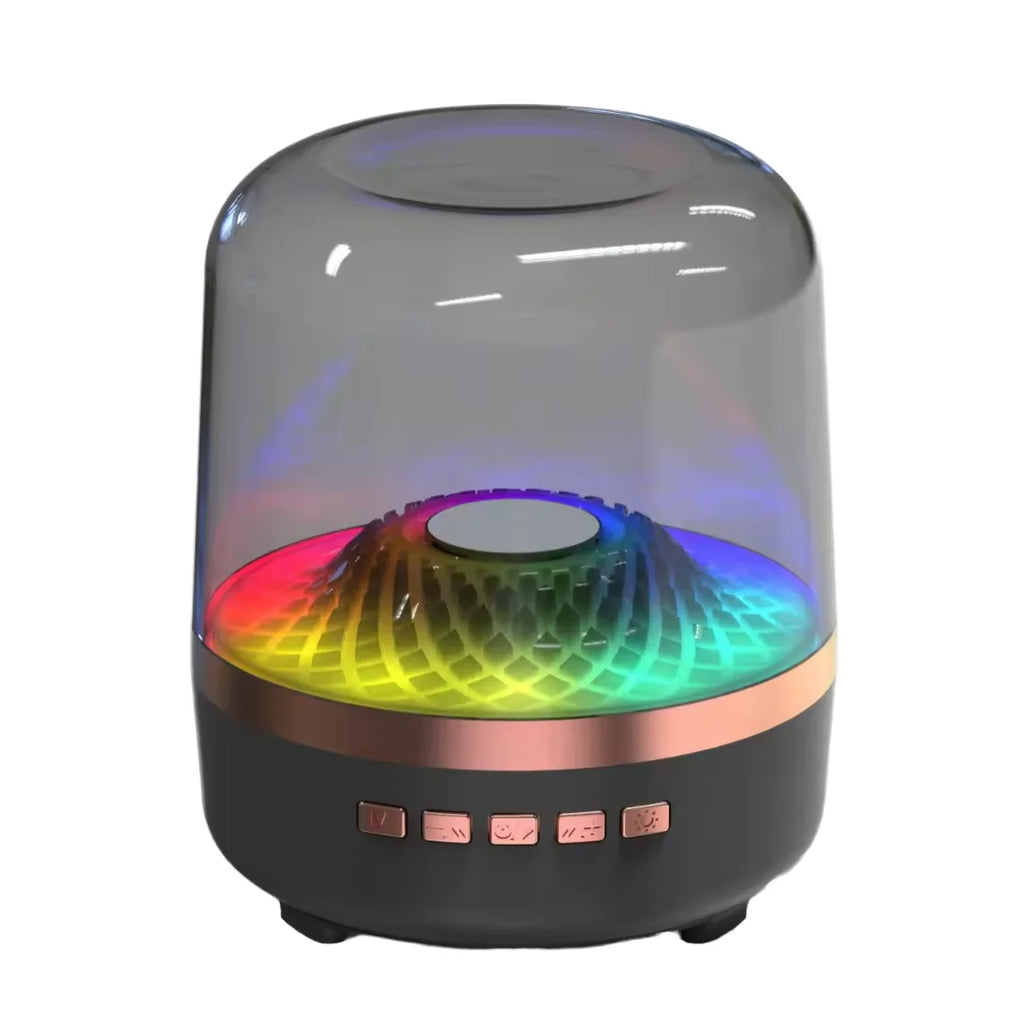 2025 Portable Desktop Mini Subwoofer for  Speaker with RGB Crystal Design Home Use Wireless Boomboxes