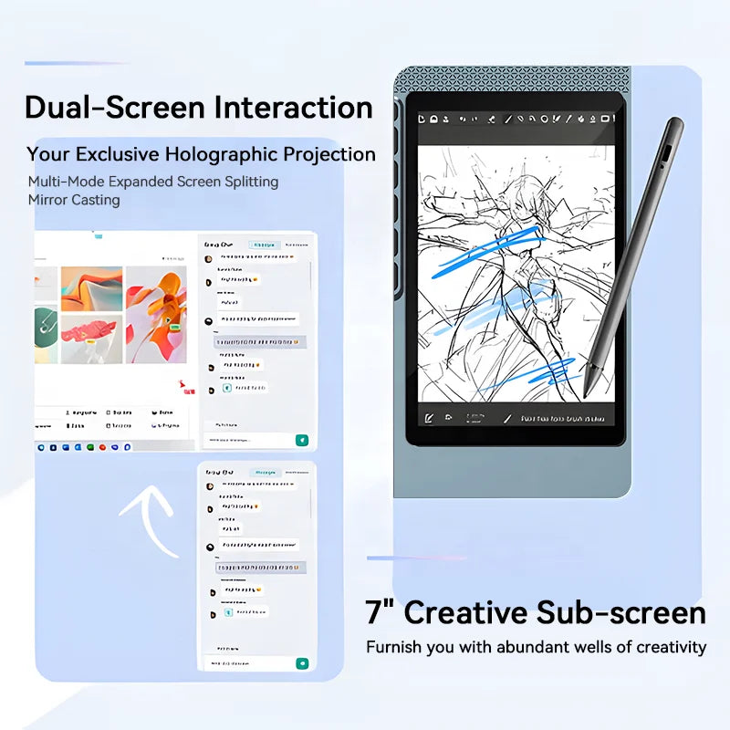 CPU N100 Business Laptops 15.6Inch + 7inch Dual Screen Laptop Touchscreen 1920x1080 IPS Brand New Bulk Purchase Computer Pc