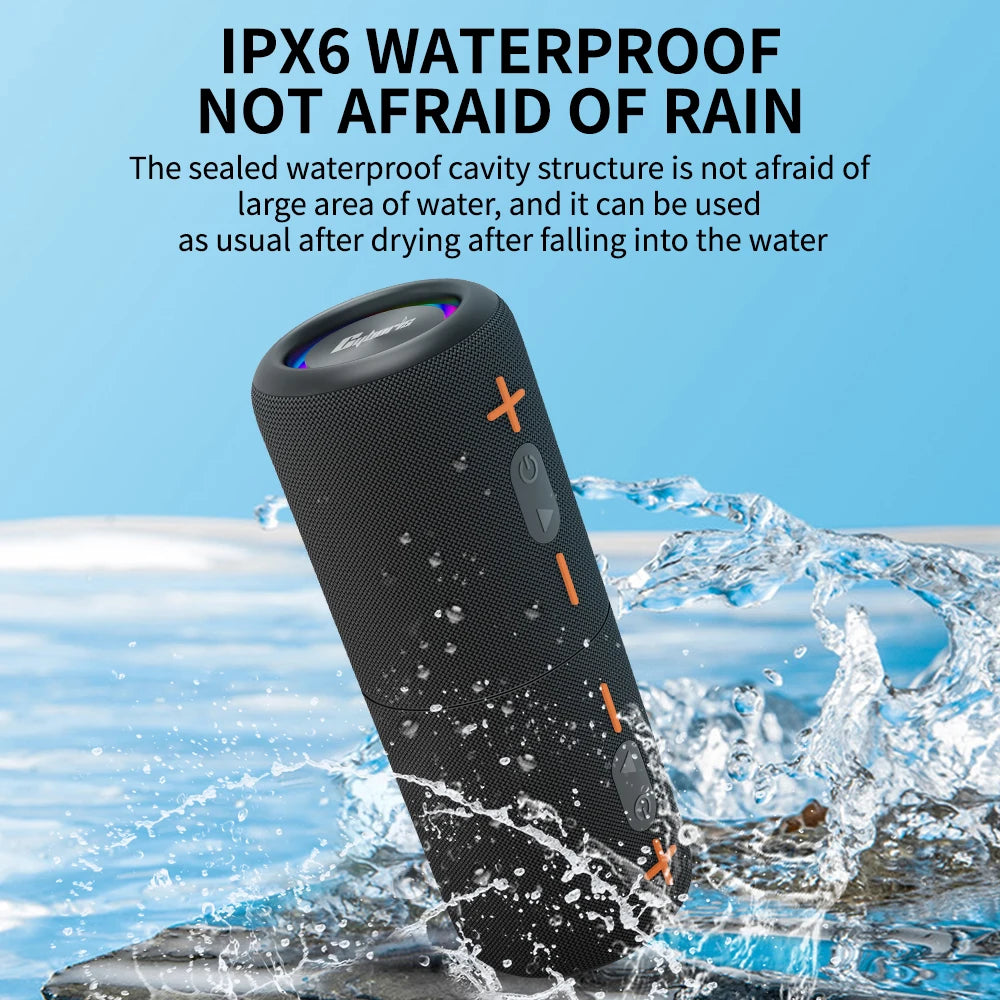 2 in 1 S10 Detachable Portable Blue Tooth  Speaker 3D Stereo Bass Wireless Speaker IPX6 Waterproof ,TWS BoomBox Colorful Lights