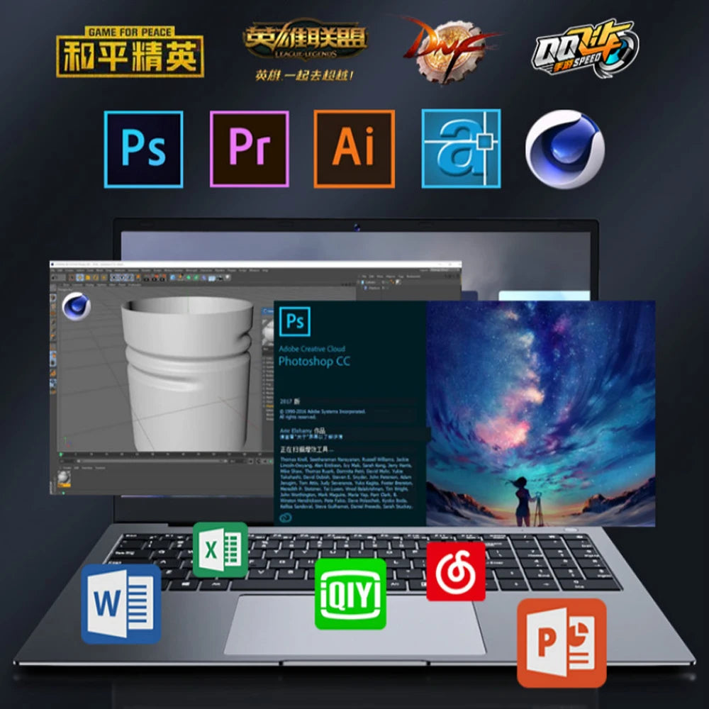 New Original Laptop 15.6inch 11th Generation Intel Core I7 1165G7 i7 1185G7 16GB RAM 1T SSD Laptop Computer Core I3 I5 I7 I9