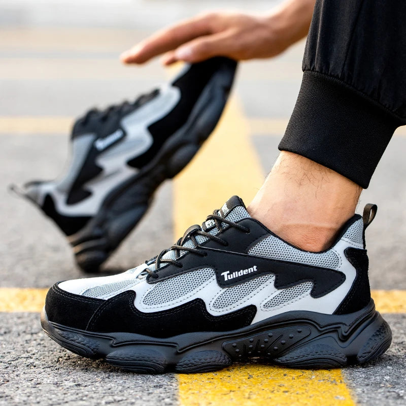 Safety Work Shoes Men Anti-Smashing Indestructible Steel Toe Cap Puncture-Proof shoes Lightweight Male Sofe Women Cosy Sneakers
