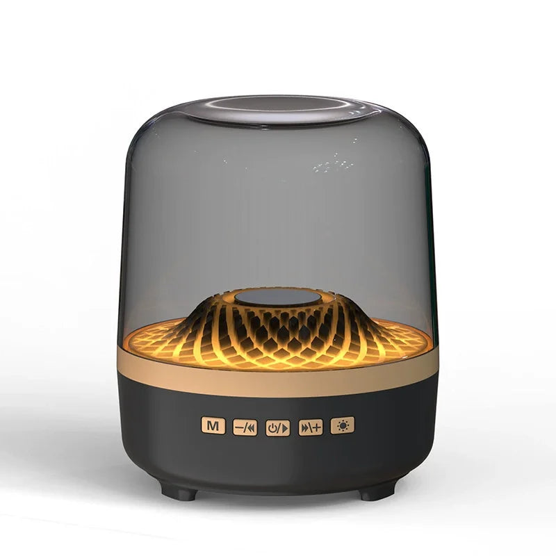 2025 Portable Desktop Mini Subwoofer for  Speaker with RGB Crystal Design Home Use Wireless Boomboxes