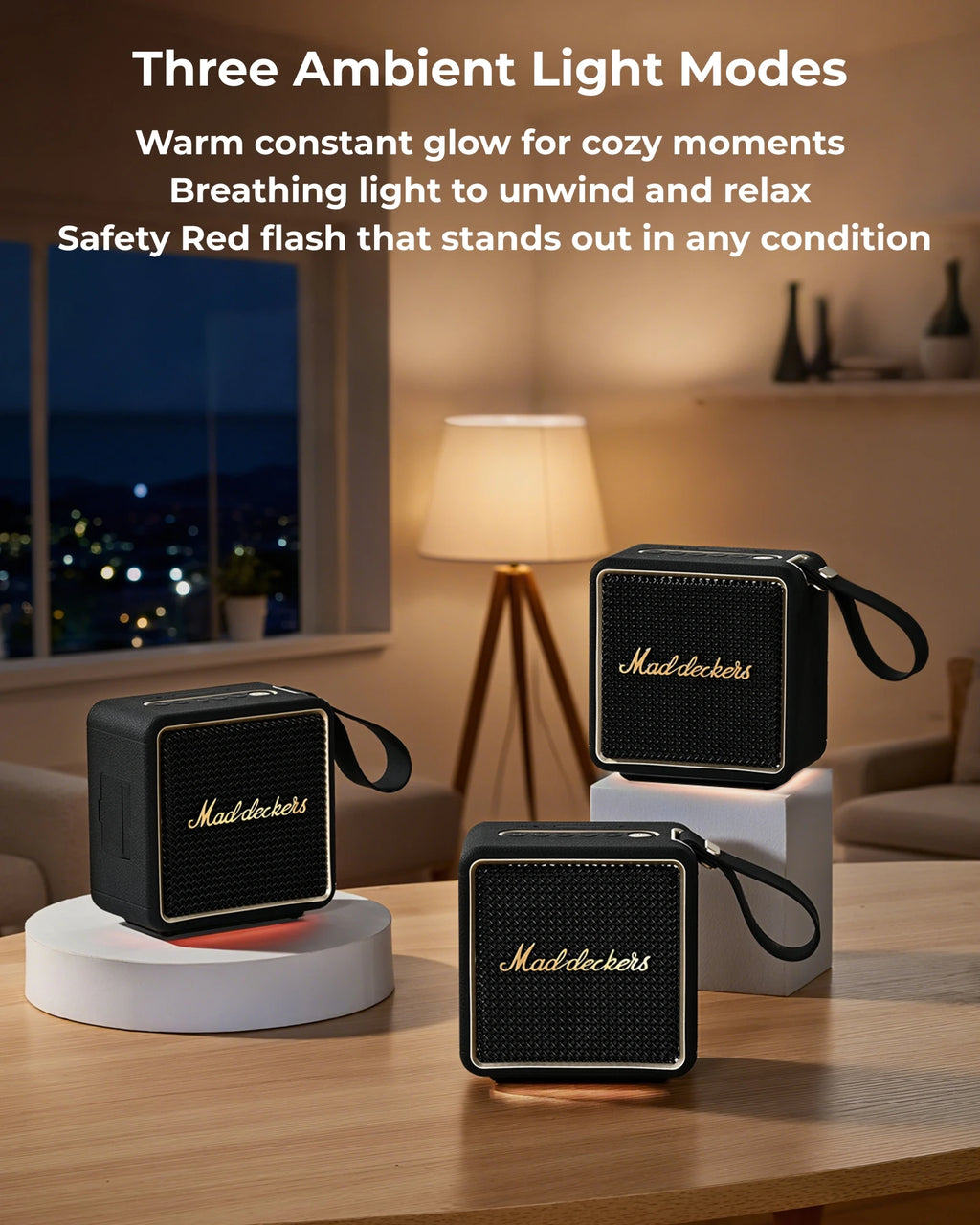 Portable Retro for 5.3 Speaker 40W IPX7 Waterproof Single Color LED Wireless TWS Pairing Computer Outdoor Travel Camping