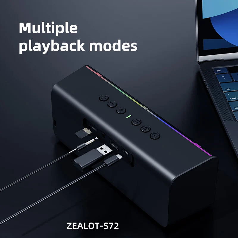 ZEALOT S72 20W Powerful Sound Portable Wireless Speakers with Extra Bass, Dynamic Lights for Beach Pool Camping Outdoor