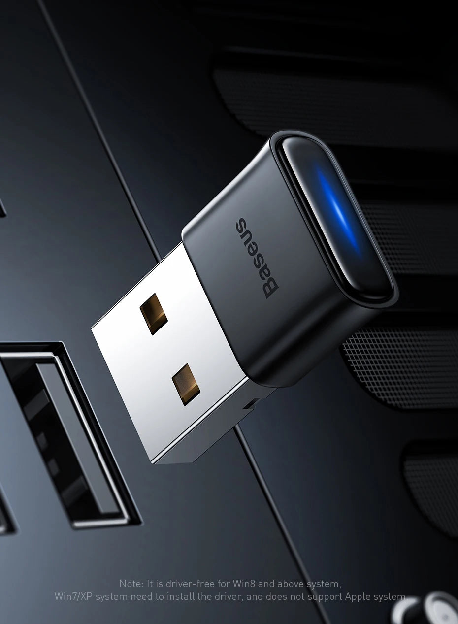Baseus USB Bluetooth Adapter Bluetooth 5.1 Music Audio Receiver Transmitter For PC Speaker Laptop Wireless Mouse USB Transmitter