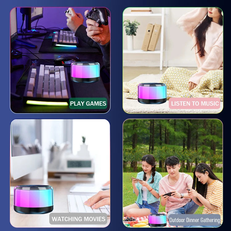 2025 New Blue Christmas Boombox Speaker Clock Modern DJ Bass Wireless Loudspeaker Party Gift Booth Speaker for Christmas Events