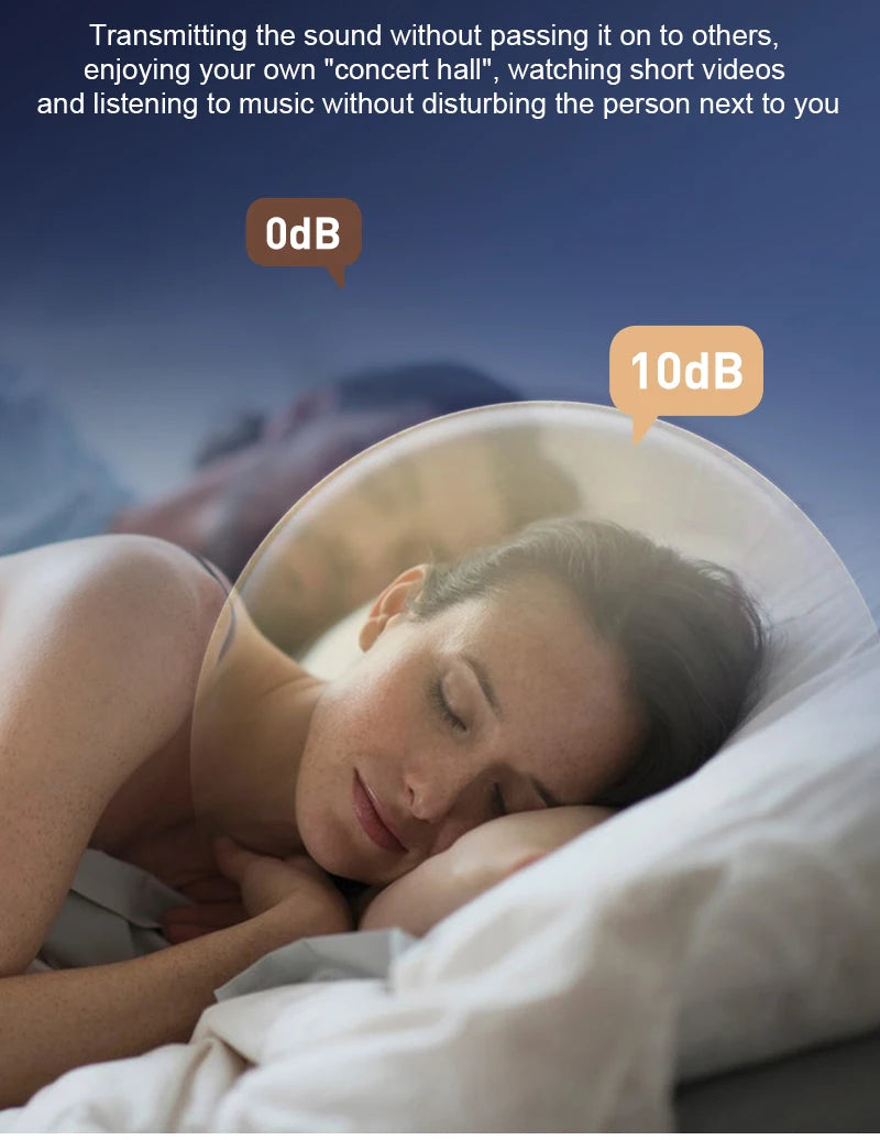 New Glasses Bone Conduction Speaker Bluetooth Sound Sleep Aid Device with 10 White Noise Music Tracks