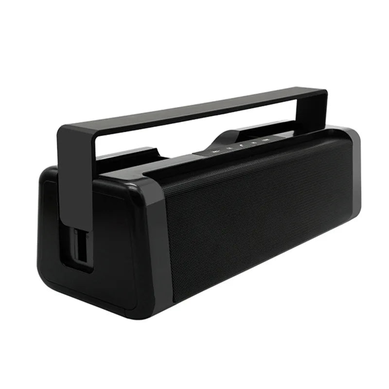 HSPDIA new square Bluetooth speaker Radio FM Digital display screen portable handle belt sound box boombox caixa som portatil