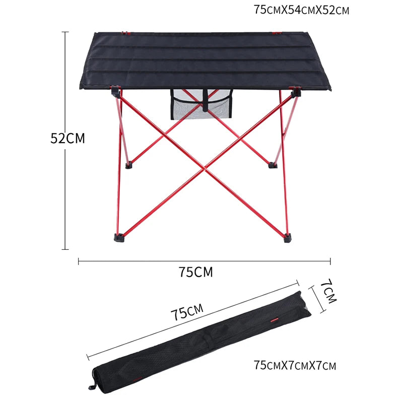 Outdoor Table Red Four Season Folding Camping Table Simple Ultralight Desk Fishing Tables 7075 Al Foldable Home Furniture