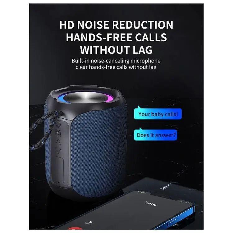 2024 Hot Selling Modern Durable for Wireless Battery High Quality Loud Portable Outdoor Waterproof Speaker Clock RGB LED