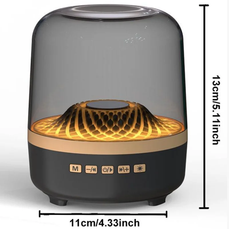 2025 Portable Desktop Mini Subwoofer for  Speaker with RGB Crystal Design Home Use Wireless Boomboxes