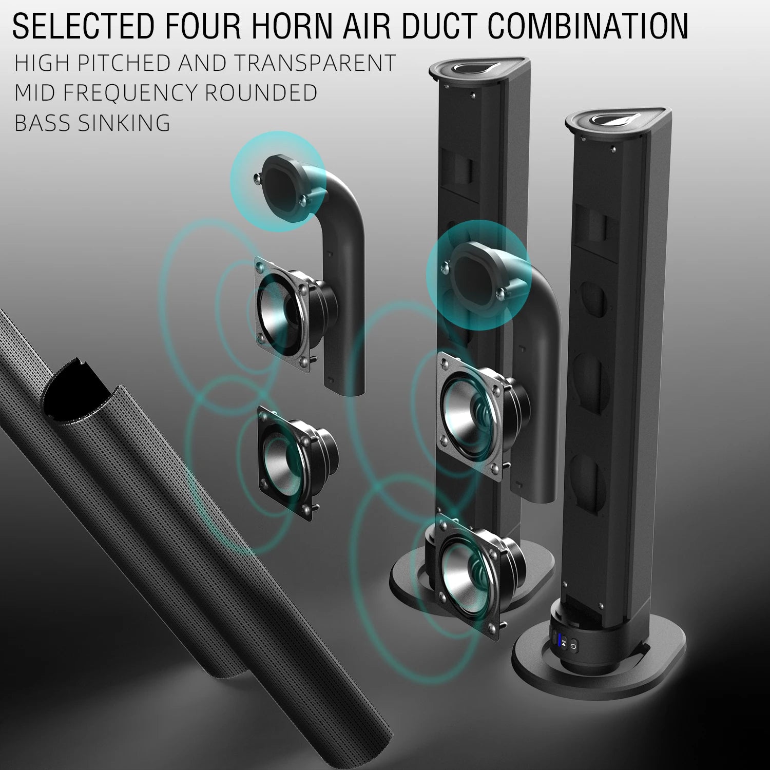 TV Sound Bar with FM Detachable Soundbar Wireless Speaker Home Theater Surround Sound System TF Card/Aux/RCA Connection