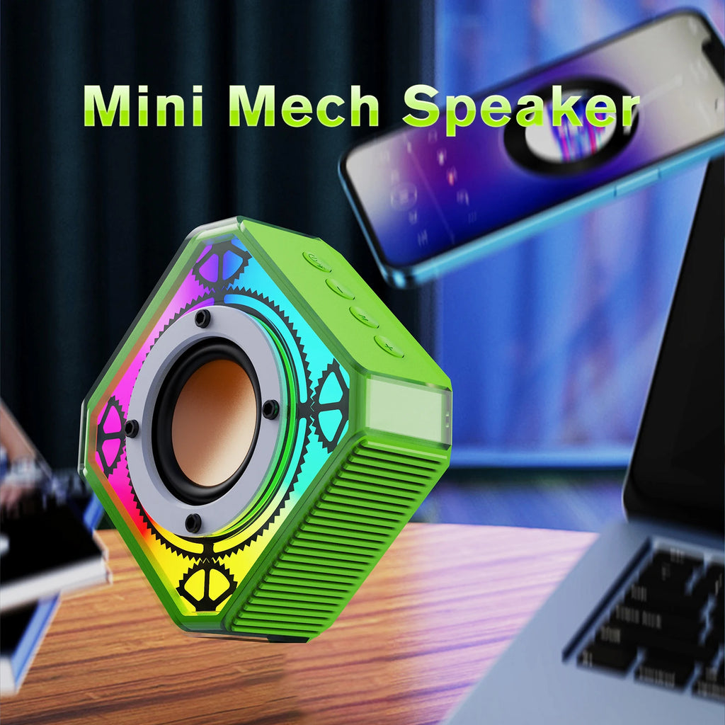 Mini Retro White Noise Blue-tooth Speaker Portable Vintage Sleep Aid Bluetooth Speaker Subwoofer With RGB Light Support TF Card