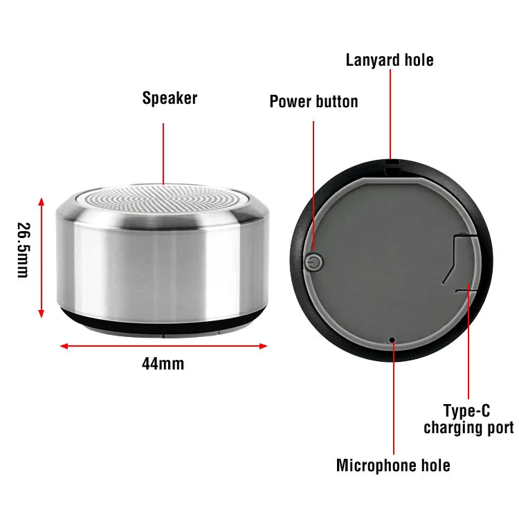 US Warehouse Support V5.0 Bluetooth Speaker Radio Portable Colorful Mini Round Speakers Wireless Speaker Ship Local