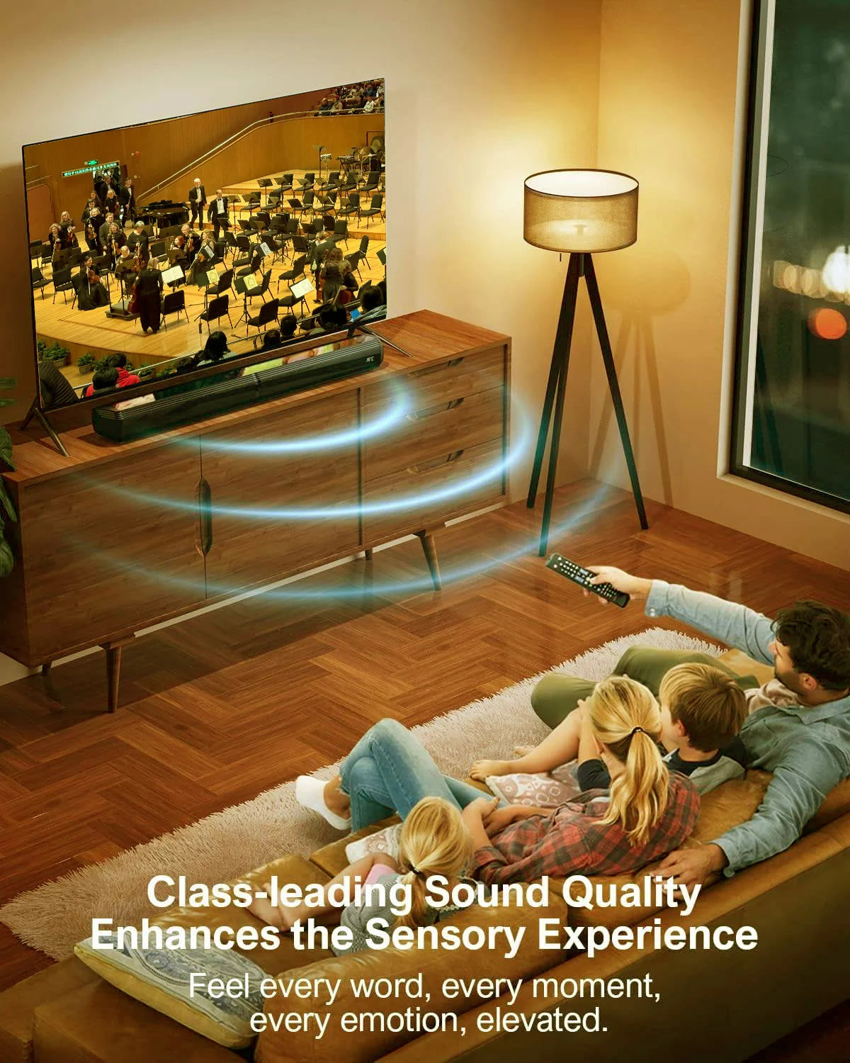 ULTIMEA 2-in-1 Soundbar, 100W 2.2 Channel for TV, App Control with EQ, Voice Clarity, Multiple Connections