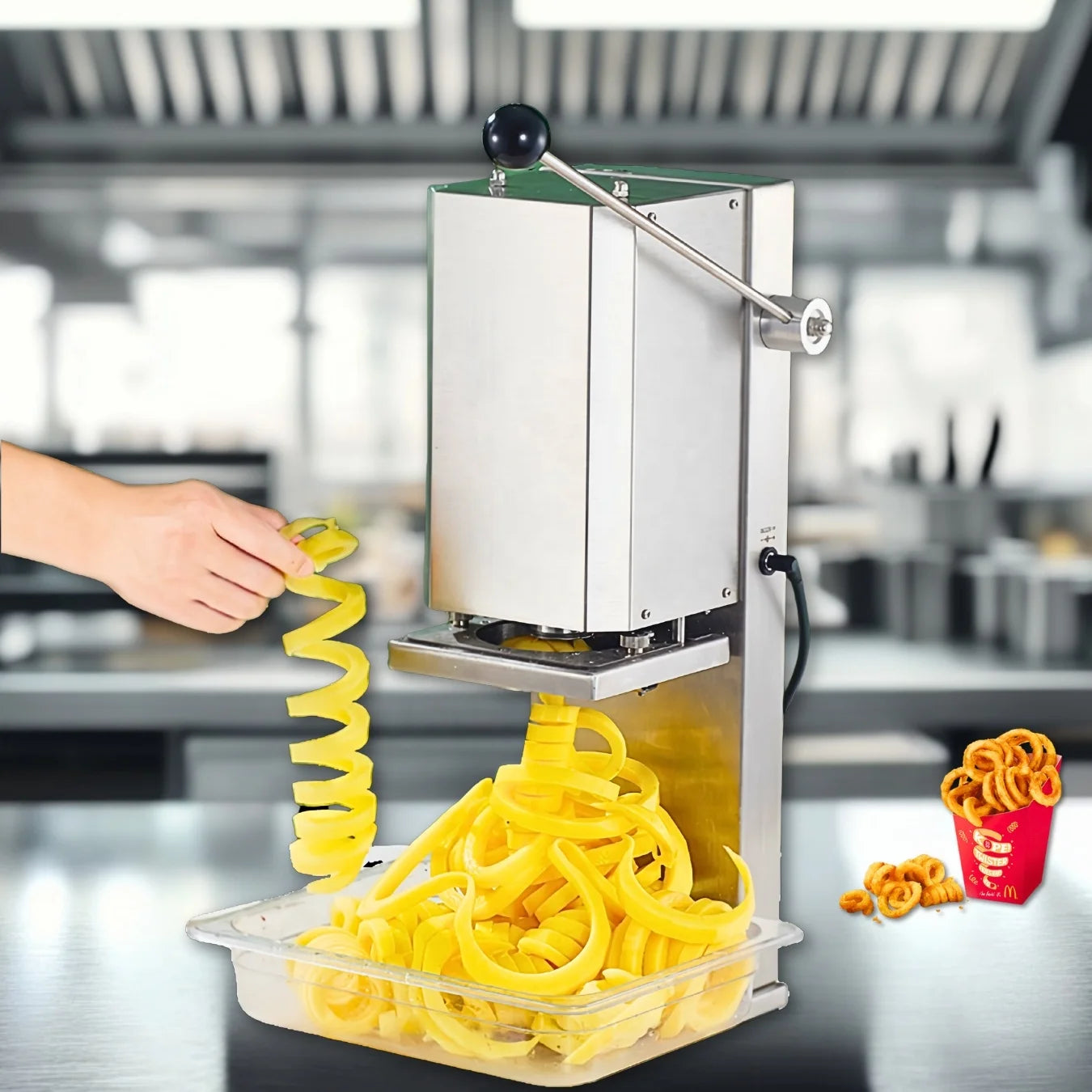 Surprise Gift Making Low Energy Consumption Air Fryer Machine For Potato Chips 220V Heavy Duty French Fry Cutter