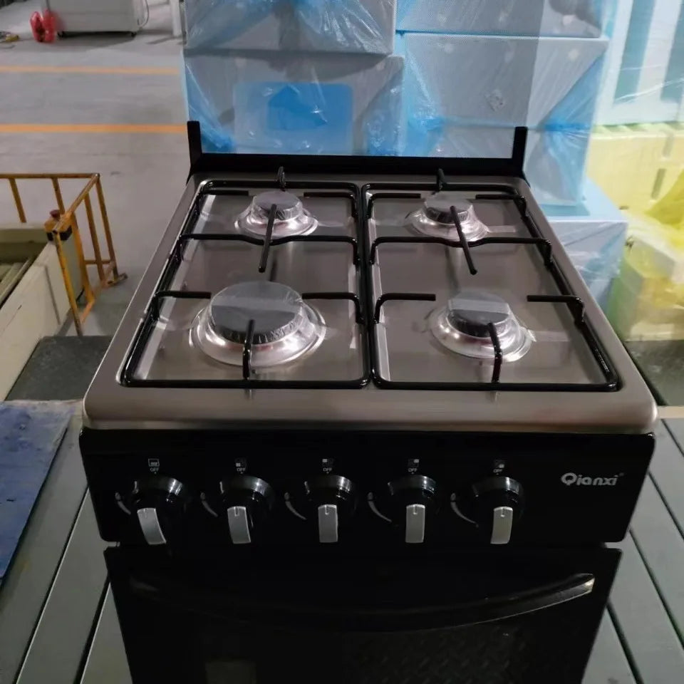 60*60 Gas Stove 4 Burners Kitchen Appliance Gas Range Stove 4 Burner With Gas Oven Cabinet Built-in Oven for Kitchen Use