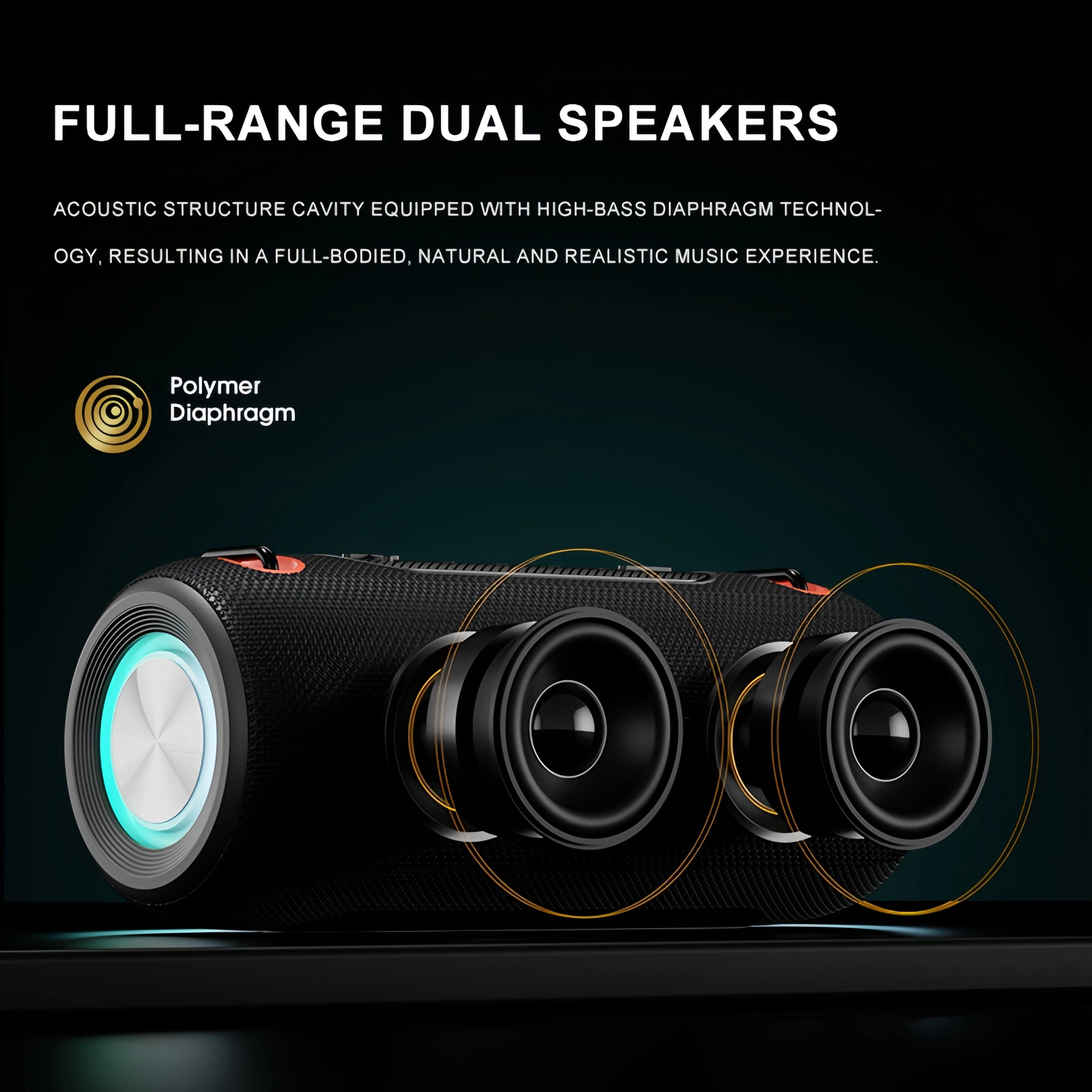 Hot-Selling 30W 4000mAh Portable for  Speaker Super Quality Waterproof Design for Outdoor Home or Party Use