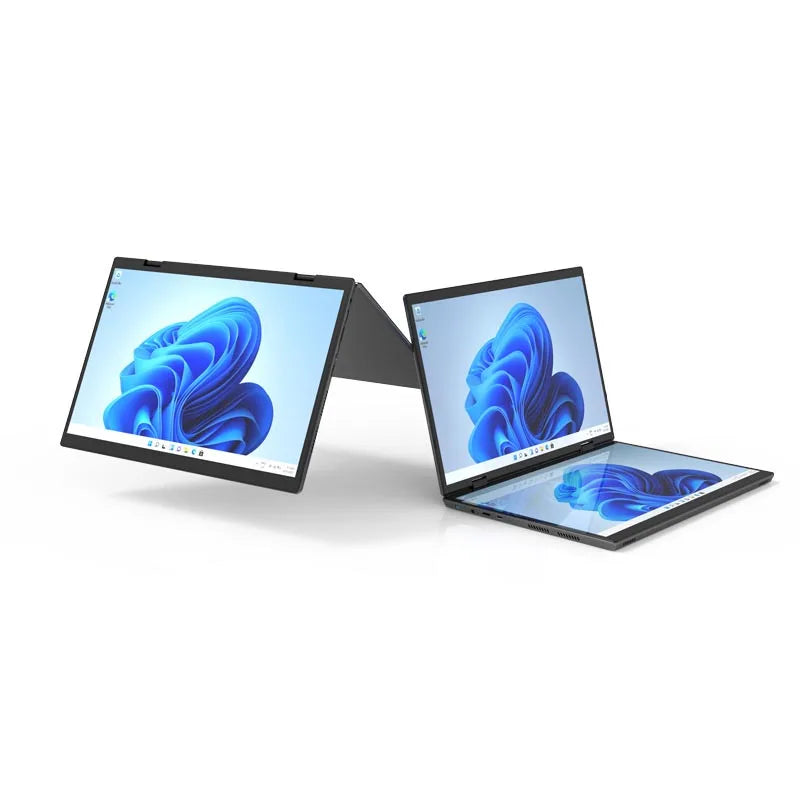 10.5" 12th Gen Intel N100 Dual Screen 360° Yoga Laptop 2 * 10.5 Inch 2.5K Touch IPS Win 11 Pro Mini PC 2 in 1 Notebook WiFi