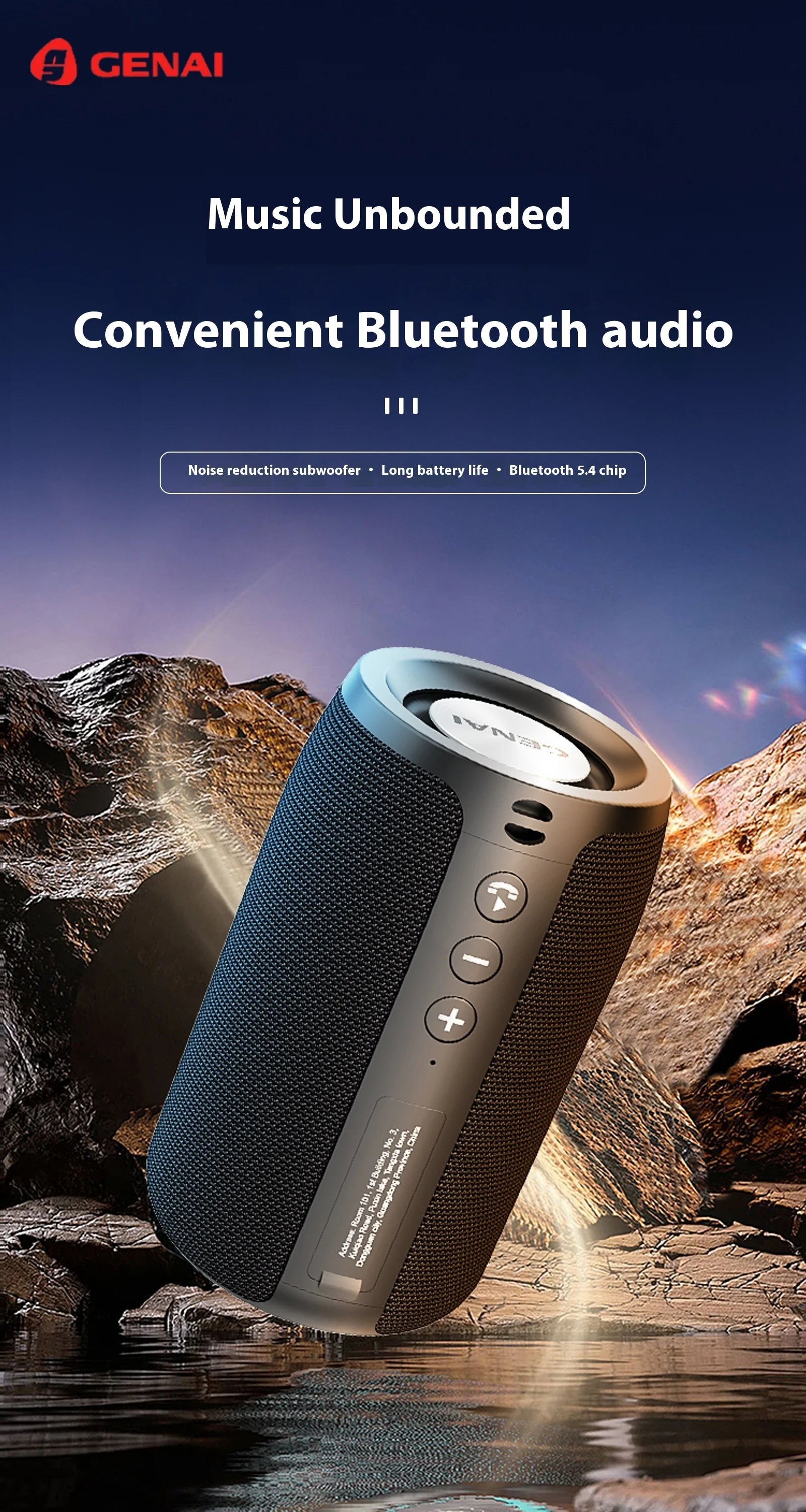Overseas Warehouse Best Sound Quality Waterproof LED Portable Mini Wireless for Speaker with USB for Party & Outdoor Use