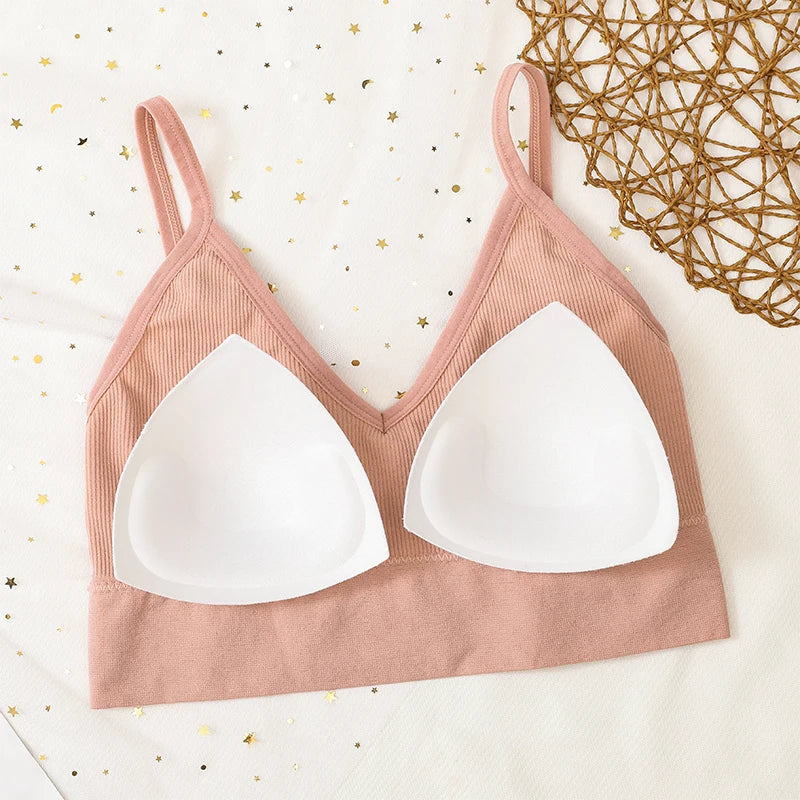 Women Bra And Panties Set Sports Seamless Bra Set Sexy G-String Thong Sexy Lingerie Set Fitness Crop Top Underwear Intimates