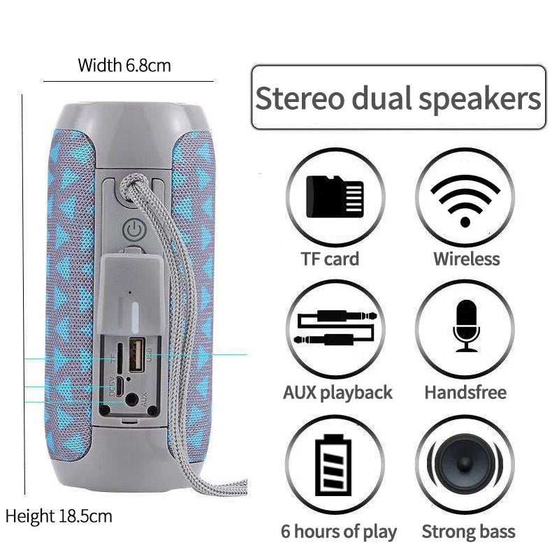 CYBORIS Dual Wireless Speakers IPX4 Waterproof Portable IPX4 Tower CD Players with Quality Music for Computer Use