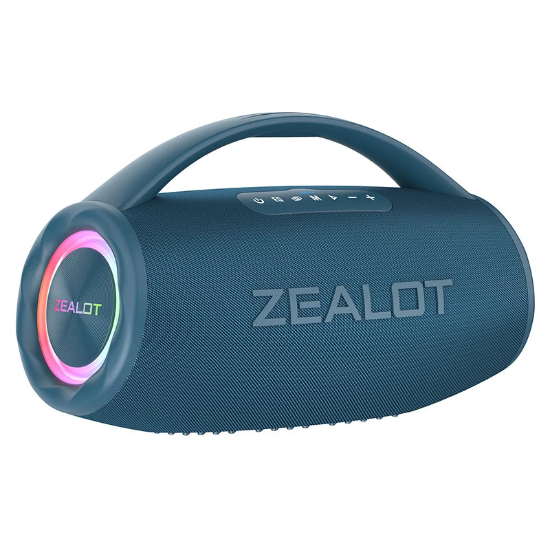 80W Portable Outdoor Speaker with RGB LED Lighting & AUX Communication Waterproof BT Wireless Speaker for Karaoke Parties