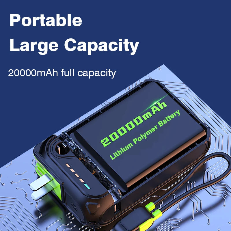 AC Plug Charge 10000mAh Li-Polymer Magnetic Power Bank with Foldable Holder 20W Fast Charging for Laptops