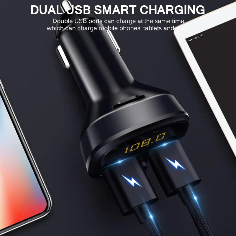 2026 Dropshipping Products Best Selling Auto Mp3 Player Music Adapter Dual USB Charger BT Handsfree Car Kit FM Radio Transmitter