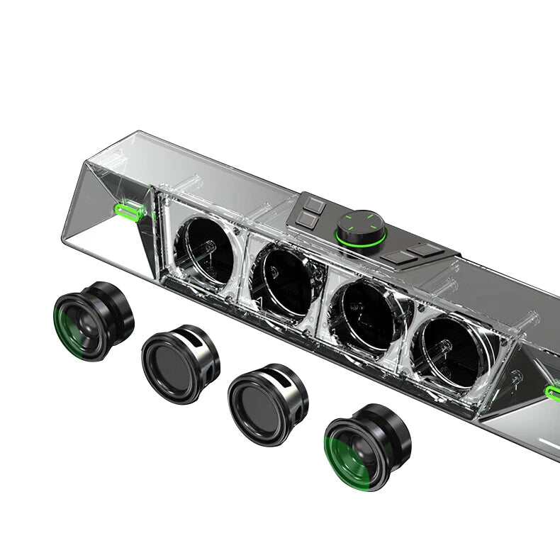 2.1CH Bluetooth Gaming Soundbar With External Independent Subwoofer Small Size Plastic Cabinet