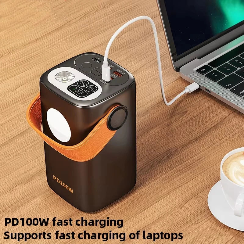 Large Capacity 60000mAh Laptop Power Bank Portable 100W Fast Charging External Battery Power Bank for Laptop and Phones