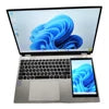 Factory Brand New 15.6"+7" Dual Touch Screen  Face Recognition Business Laptops Intel N95 CPU Portable Ultrabook Aluminum Laptop