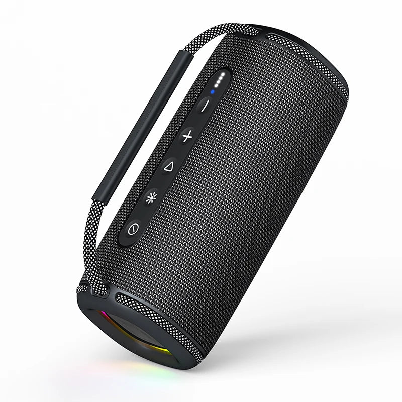 Rockmia EBS-617 30W Mini Portable Powerful Bass Speaker Bluetooth 5.3 Fabric Handle Waterproof IPX5 Stereo RGB Music  Box