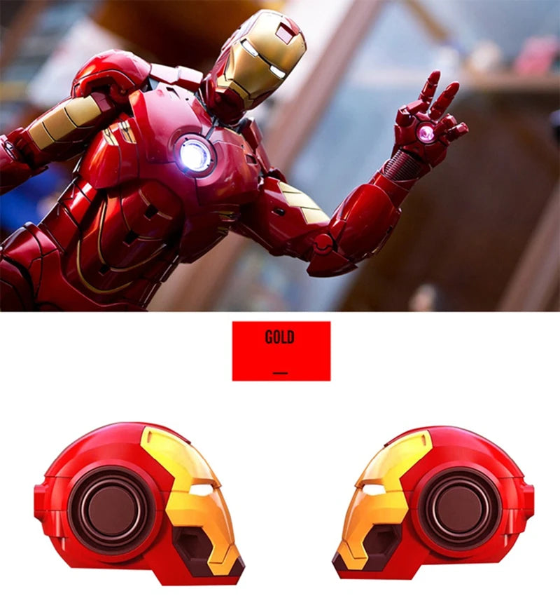 GTT New ironman Creative Gift for Marvel Avengers Iron Man Cute Wireless Speaker Carton Subwoofer Bluetooth Speaker BT