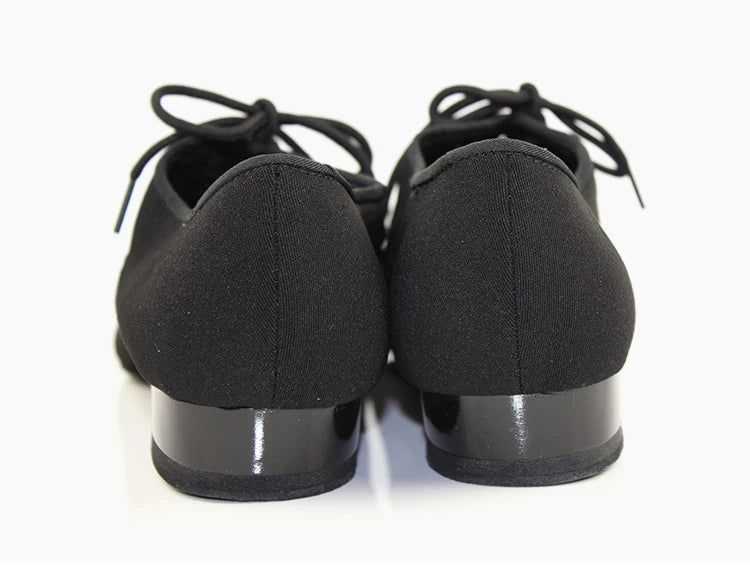 TOP Dance Shoes Latin Modern Men's Shoes Cowhide Two-point Sole Wear-resistant Oxford Cloth Upper Authentic Lace Up Ballroom