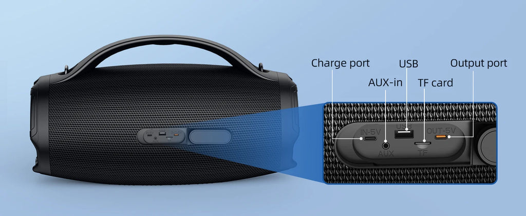ZEALOT 2025 Portable for Bluetooth Speaker IPX6 Waterproof 36000mAh Powerbank EQ USB/TF/AUX Great Bass for Home Outdoor