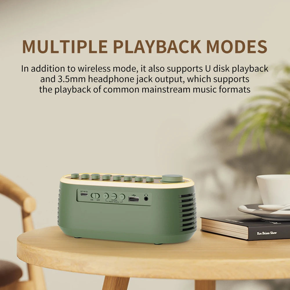 Cyboris T13 Portable White Noise Speaker 20W Wireless with 8 Relaxing Sounds LED Alarm Clock Audio Sleep Aid Function