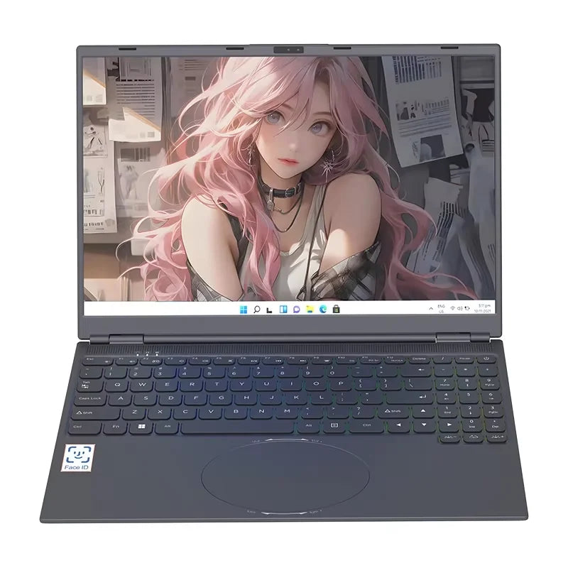 High Quality 16 Inch Win 11 Business Laptop 32GB 1TB SSD Intel I3 8109U Processor English Keyboard IPS Panel 165Hz New