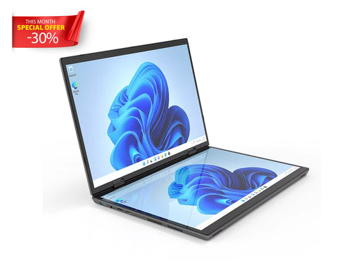 2025 Hot Selling Brand New TouchYoga Professional Portable Gaming Laptop 2-in-1 14+14 Dual Touch Screens Intel Metal English