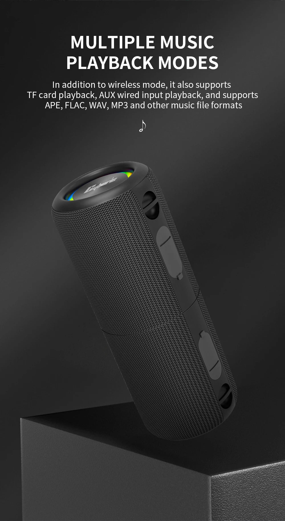 2 in 1 S10 Detachable Portable Blue Tooth  Speaker 3D Stereo Bass Wireless Speaker IPX6 Waterproof ,TWS BoomBox Colorful Lights