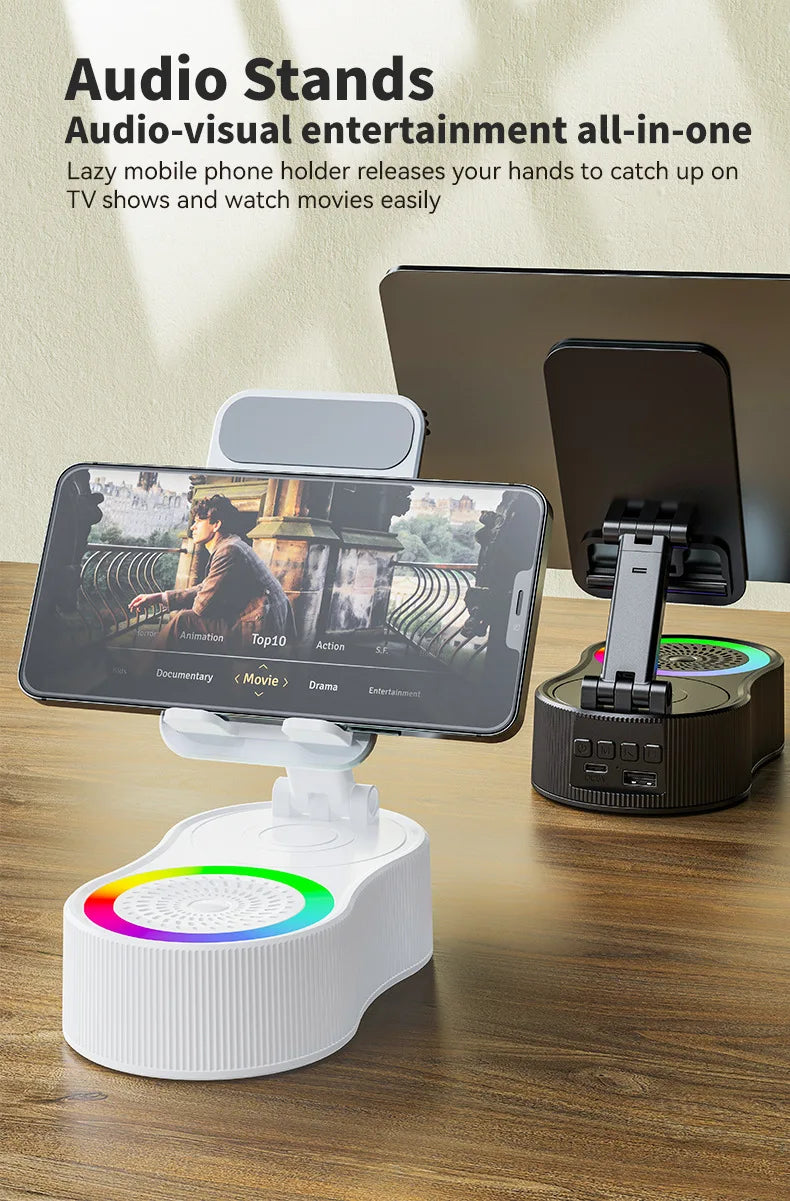 New 5 1 RGB Light Wireless for Speaker Bank 5W Output Built-in Microphone Outdoor Stand Phone Holder for Mobile Phone