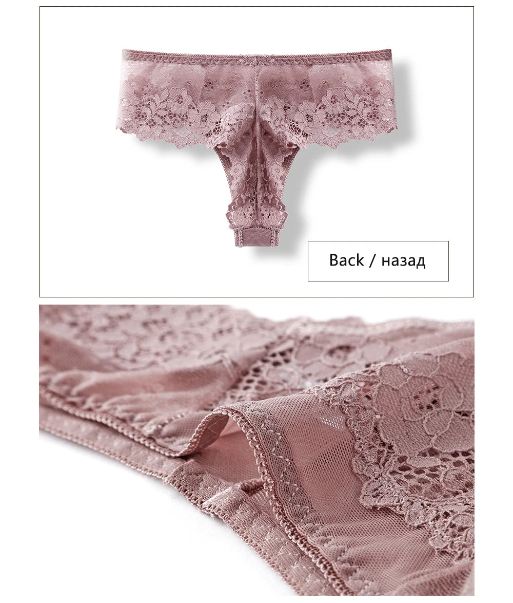 1 Set Women's Lingerie Sexy Lace Bra Thongs Set Woman Underwear Bralette Push Up Tube Tops Bras Panties Suit For Lady BANNIROU