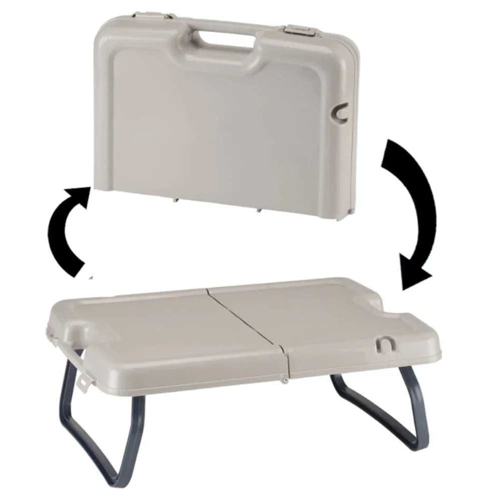 Folding Lap Desk with Storage Case  Multifunctional Folding Table Storage Case  Portable Plastic Mini Desk Camp Picnic Travel