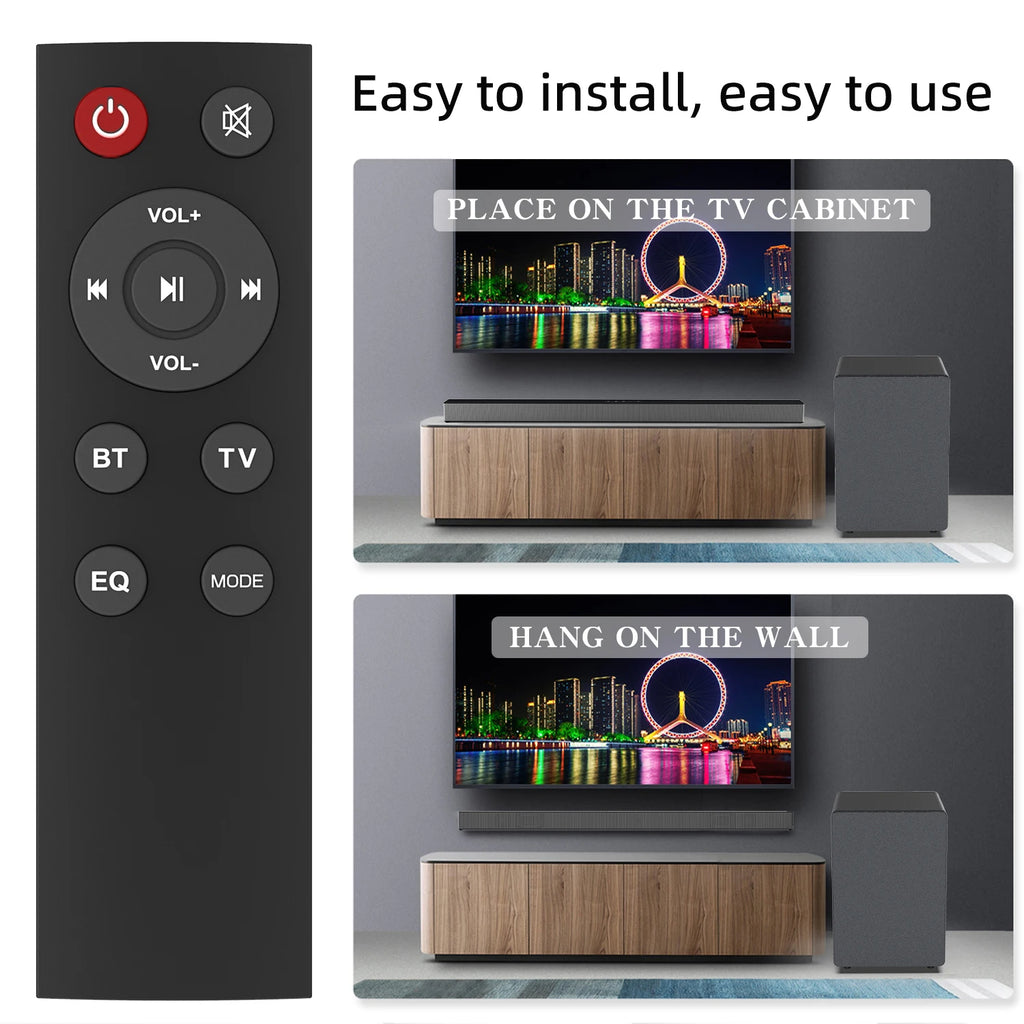 84W TV Sound Bar with Subwoofer Box Soundbar 2.1 Wireless Speaker Home Theater Surround Sound System Aux/USB/Optical/Coaxial/RCA